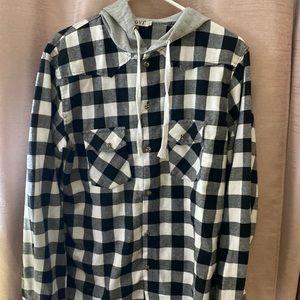 Flannel Hoodie Shirt